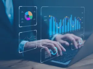 Gráficos e dashboards ilustrando a análise de dados